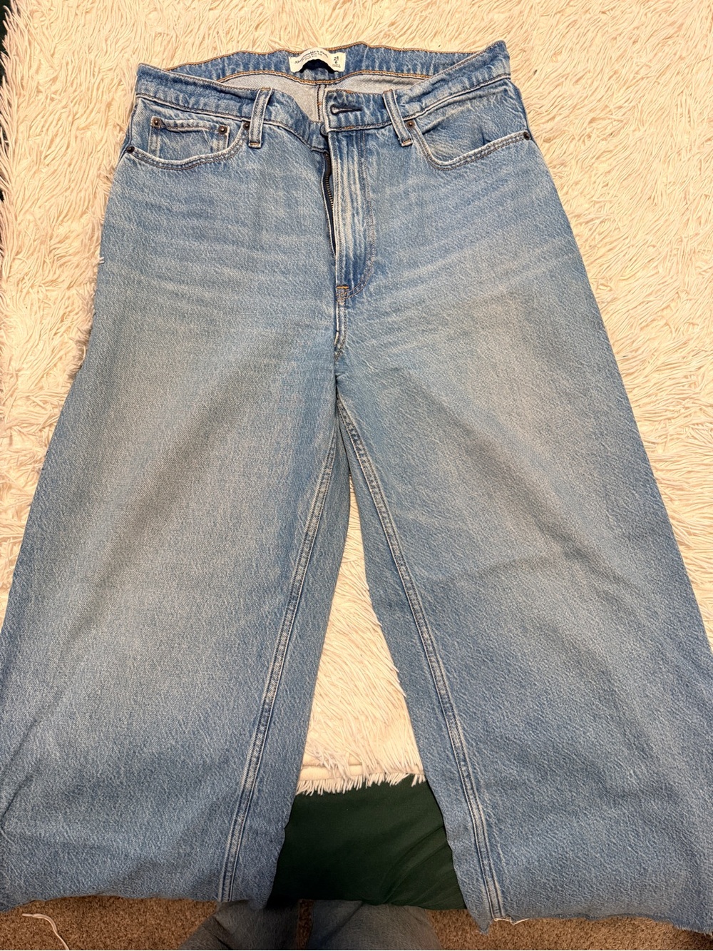 Abercrombie & Fitch Light Blue Wide-Leg Jeans